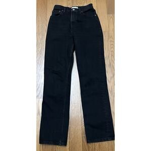 Abercrombie & Fitch Curve Love The 90s Straight Ultra High Rise Jeans Black 25/0